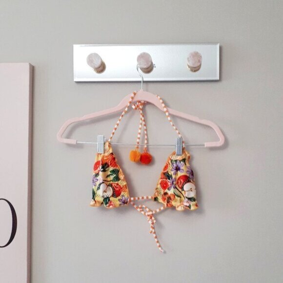 NWT Cosita Linda reversible tropical print triangle bikini top & bottom set - Picture 13 of 16